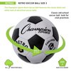Champion Sports Retro Soccer Ball, Size 3 Black/White