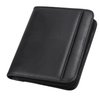 Samsill Professional Padfolio, Faux Leather Junior Portfolio with Zipper, 10.1 Inch Tablet Sleeve, with 7 x 10 Inch Notepad, Black