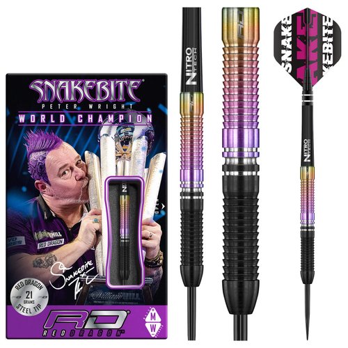 Snakebite World Champion 2020 Edition: 21g Tungsten Darts with Flights and Shafts