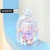 Yushen Clear Doll Display Bag Keychain Portable Hanging Figure Storage BagMystery Box Organizer Dustproof Collectibles Display Case for Showing Off Blind Boxes Mini Figures