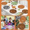WIQEDOHA 100Pcs Jungle Safari Wild Animal Party Supplies Disposable jungle zoo animal Print Paper Plates and Napkins for Birthday Party, Baby Shower and jungle safari theme party decorations