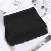 AWAYTR 10 Yards Sewing Fringe Trim - 4in Wide Tassel for DIY Craft Clothing and Dress Decoration (Black, 4 Inches Wide)