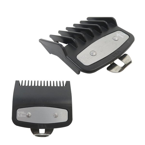 XSPANDER New Upgraded Hair Clipper Cutting Guide Combs 1.5mm & 4.5mm Fit for Wahl, Size #1/2 & #1 1/2 Replacement Clipper Guide Guards Set Fit for Wahl Guide Combs