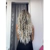 GNIMEGIL Long Ash Blonde Wigs for White Women Ombre Blonde Curly Wig Wavy Synthetic Wig Brown Dark Roots 80s Wigs Halloween Costume for Women