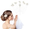 ELANE 38 Pcs Pearl Hair Pins for Wedding Hairstyles, Bridal Hair Accessories, Hair Accessories for Women and Girls