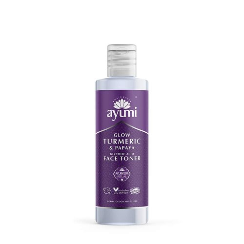 Ayumi Turmeric & Papaya Face Toner | Brightens, Gently Exfoliates & Evens Skin Tone with Vitamin C | Contains Natural Glycolic Acid and Glycerin to Hydrate Skin | Vegan Friendly | 5 Fl Oz