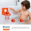 MARPPY Bath Toys - Bathtub Basketball Hoop for Kids, Toddlers - Suction Cup Basketball Hoop and 4 Soft and No Hole Balls - Baby & Toddler Bath Toys - Boys & Girls - Mini Basketball Hoop