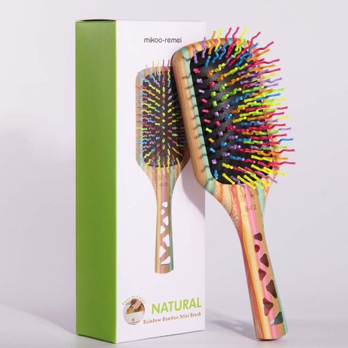 Rainbow Hair Brush for Women, Men, and Kids - Health and Massage, Everyday Brush (Small)