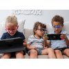 DefenderShield Kids Blue Light Blocking Glasses for Computer, Mobile, Video Games, Gaming (Pink, Orange)