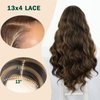 LEOSA Highlighted 13x4 HD Transparent Lace Front Wigs Body Wave Honey Blonde Pre Plucked Lace Front Wig for Black Women Blonde Highlight Wavy Frontal Wig 4H27 Natural Looking Long Haired Wig