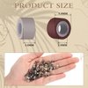 Yuxung 4500 Pcs Beads for Hair Extensions 5 mm Silicone Lined Beads Microlink Rings Human Hair Extension Tools, 9 Colors