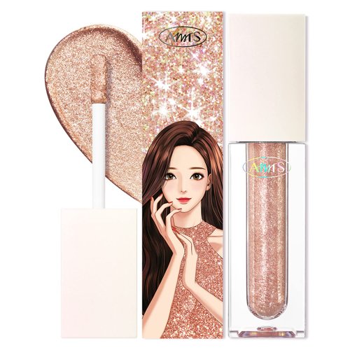 AMTS webtoon True Beauty Makeup liquid glitter eyeshadow, vegan korean eye glitter, shimmer eyeshadow highlighter, kbeauty, kdrama #02 Venus