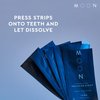 MOON Teeth Whitening Strips, 7 Shades Whiter in 2 Weeks, 28 Treatments with Easy to Use Dissolvable Strips, Enamel-Safe Formula, Gentle on Sensitive Teeth, Vegan, Freshening Mint Flavor, 56 Strips