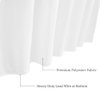 WellColor Short Shower Curtain Liner 72 x 66 Inch, White Water Repellent Weighted Fabric Shower Liner for Bathroom Hotel Spa, Odorless, Washable,66 inch