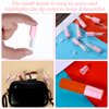 10Pcs Empty Lip Gloss Tubes 1.2ml Pink Round Lipgloss Tubes Clear Mini Refillable Lip Balm Bottles Big Brush Lip Gloss Tube Cosmetic Containers Bottles for Lipstick Samples Lip Balms Travel Split