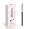 AIRSEE Tungsten Carbide Cuticle Bit for Acrylic Nail Drill Professional Efile Electric File Manicure Head Tip 3/32" Right Experienced Tech Under Nail Cleaner Callus Cleaning Flat Top Needle Medium-M