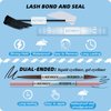 KevKev Lash Extension Kit Eyelash Extension Kit 280Pcs 3D Effect Lash Clusters with Lash Bond and Seal Lash Remover Dual-End Eyeliner Pen Eyelash Curler and Lash applicator 6-In-1 Kit(60D+80D)