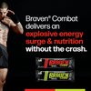 BRAVEN Combat Energy Bars (1.59 oz, 10 Pack) - Energy Drink Alternative, 75mg Caffeine, B-vitamins and Taurine. Delicious Taffy-Like Energy Snack. Perfect Sports Snack, Gluten-free
