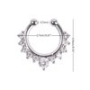 XUKEKOY 6pcs Fake Septum Clicker Nose Ring Rhinestone Non Piercing Hanger Clip Body Jewelry