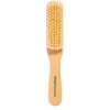 GranNaturals Boar Bristle Slick Back Hair Brush - Soft White Bristle Smoothing Hairbrush for Slicking Hair to Create Sleek Style- Natural Wood Handle for Women + Men