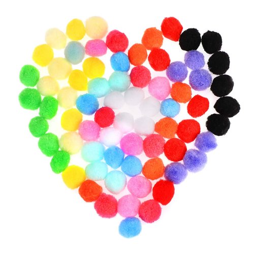 UEETEK 160PCS Cat Toys Assorted Color Soft Cat Toy Balls Kitten Toys Pompon Balls (Mix Color)