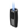 Xikar Turismo Double Jet Flame Cigar Lighter, Attractive Gift Box, Pocket-Friendly, Protective Flip-Lid, Over-Sized Fuel Tank, Matte Gray
