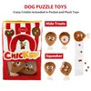 Gigwi Interactive Squeaky Dog Toys, Hide and Seek Dog Toys for Boredom and Stimulating, Funny Crinkle Dog Toy Set Bucket, 2-in-1 Dog Puzzle Toys for All Breeds of Dogs IQ Training