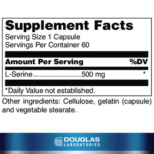 Douglas Laboratories L-Serine | Amino Acid Supplement for Heart and Brain Health and Muscle Building* | 60 Capsules