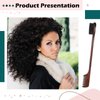 Geiserailie 3 Pcs Slick Back Hair Styling Set: Edge Control Brush, Teasing Comb for Women, Kids' Black Hair (Brown)
