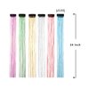 Glitter Mix Colors Hair Extensions Festival Party Highlights Clip in Hair Sparkling Tinsel Hairpieces Straight Hair 24 Inches of Handmade Suitable for DIY Women Kids Girls (mix01)