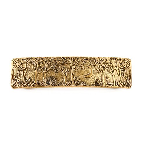 Amaxer Viking Gold Silver Barrettes for Women Girls Celtic Hair Clips for Thick Thin Hair Vintage French Hair Clips Hair Styling Accessories (Gold-Forest)