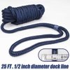 INNOCEDEAR 2 Pack Premium Navy Blue Dock Lines - 15' / 25'/35' with Eyelet.Double Braided Nylon Dock Line/Mooring Lines.Hi-Performance Marine Boats Ropes