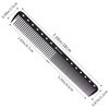 HYOUJIN 605 Black Carbon Fine Cutting Comb 230℃ Heat Resistant Hairdressing Comb Master Barber Comb with fine tooth-14 holes for cutting and hairstyling