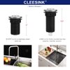 Garbage Disposal Air Switch Kit, Sink Top Air Button for Waste Disposer with Aluminum Alloy Control Module (LONG PLASTIC BLACK BUTTON) by CLEESINK