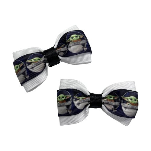 Space Girls Hair Bow Set, Little Girl Bows, Pigtail Hair Bows, Toddler Hair Bows,