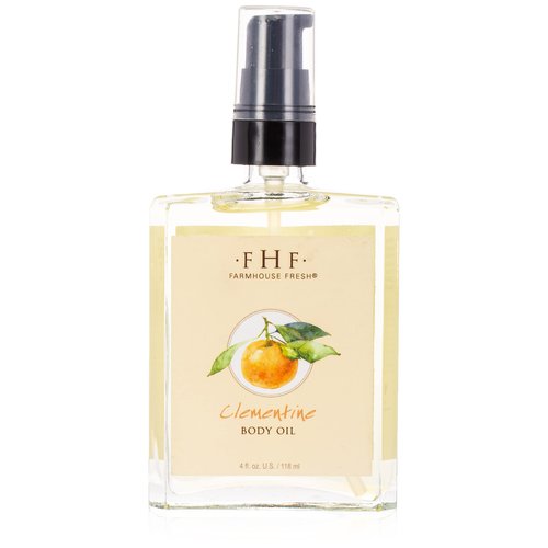 FarmHouse Fresh Clementine Body Oil, Orange, 4 Fl Oz (Pack of 1)