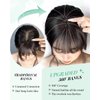Clip in Bangs Bangs Hair Clip Fake Bangs Clip In Bangs Real Human Hair Hairpieces Ombre Blonde 360° Cover Clip on Bangs for Women Fringe with Temples Wispy Bangs Clip In Hair Extensions French Bangs