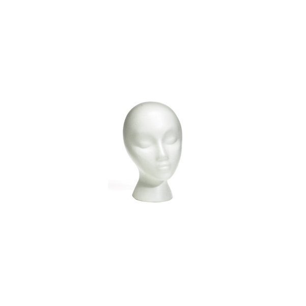 Styrofoam Wig Head (Female) 2-Pack by Lace Locs, Inc