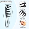 2 Pcs Men's Hair Styling Combs set Pompadour Wide Tooth Comb Texture Comb for Slicked Back, Adding Volume, Fauxhawk, 3 in 1 Hair pick Double Side Afro Comb for Hairstyle