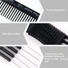 Patelai Hair Comb, 4 Pieces Carbon Lift Teasing Combs with Metal Prong, Salon Teasing Lifting Fluffing Comb with 5 Stainless Steel Pins for Women, Most Hair Types, Synthetic, Black and Purple