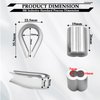 304 Stainless Steel Wire Rope Accessory Set M6 Cable Clamp Silver Thimble and Aluminum Crimping Loop for 1/4 Inch Wire Rope Cable Thimbles Rigging