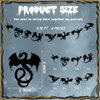 Henoyso 4 Pcs Black Dragon Party Banner Hanging Dragon Decor Dragon Birthday Party Supplies 32 Black Dragon Decorations for Birthday Dragon Theme Fantasy Party Supplies, 8 Designs