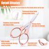 2PCS Folding Scissors, Portable Travel Scissors, Christmas Gift for Men Glasses Shaped Mini Shear Telescopic Cutter, Anti Rust Stainless Steel Scissors for Fishing Sewing (Rose Gold, Gold)- Tiosamd