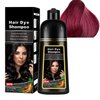 WFWJ Natural Wine Red Hair Dye Shampoo,Magic Hair Dye Shampoo,Colors Hair in 15 Minutes,Long Lasting,500 Ml–3-In-1 Hair Color