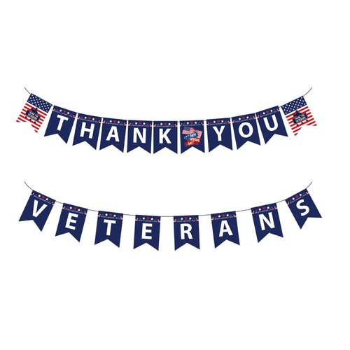CupaPlay Veterans Day Banners Decorations Thank You Veterans Patriotic Independence Party Supplie...