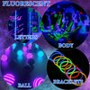 WYBLZPXZ 12 Pcs Glow in Dark Face Body Paint,Black Light Glow Makeup Set Neon Fluorescent,Glow Blacklight Body Face Paint Set Face Painting for Music Festivals Party Halloween