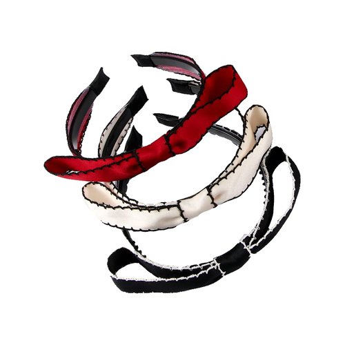 Vctitil 3PCS Knotted Headbands Bownot Hair Clip Fashion Head Bands Hairpin Headband Simple White Black Red Hair bands Hair Accessories for Women