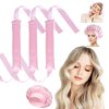 SNAIL GARDEN 3 PCS heatless curlers &1 PCS Sleeping Bonnet Set,Overnight Blowout Rods for Long Hair,Satin Hair Curlers No Heat Heatless Curling Rod with Ribbon Design for Women Teenage Girls