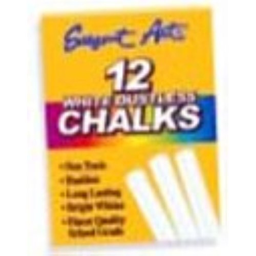 Sargent Art 66-2012 12-Count White Dustless Chalk