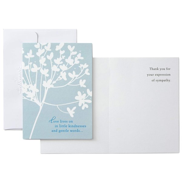 Hallmark Pack of 20 Thank You for Your Sympathy Cards, Cherry Blossom (Funeral Thank You Cards) (5STZ5033)